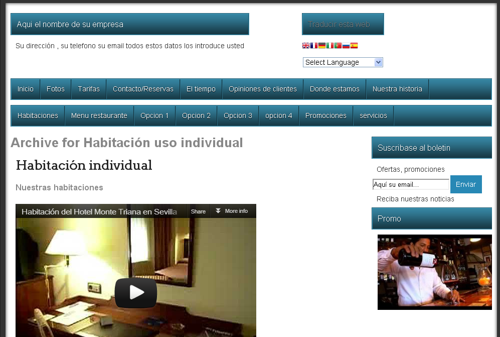 pagina web hoteles autogestionable