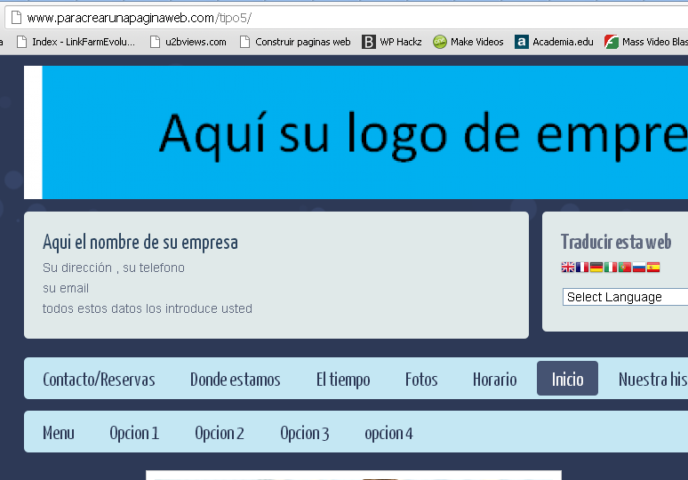 crear sitios web http://www.paracrearunapaginaweb.com/tipo5/
